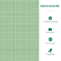 Outsunny Buitenzonnige folie broeikas koude kozijn deurplant kweekfolie groen(m-4)