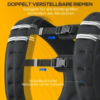 HOMCOM Gewichtsweste 5 KG / 8 KG / 10 KG verstellbare Trainingsweste mit herausnehmenbar Gewichten Laufweste Damen Herren für Muskelaufbau Krafttraining, Laufen, Fitness, Cross Training(m-6)