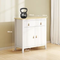 HOMCOM Farmhouse Style Sideboard - White(m-3)