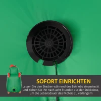 Outsunny Weihnachtsmann mit Schlitten & Rentier, aufblasbar, weiße LED-Beleuchtung, 210 x 80 x 140 cm(m-6)