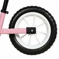 AIYAPLAY 11.2" Balance Bike for 2-5 Years, Toddler Bike with Lighting Wheels, Adjustable Seat & Handlebar, 360° Steering, Pink(m-12)