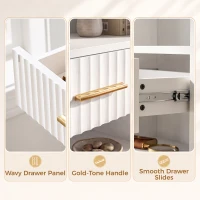 HOMCOM Bookcase Narrow Tall Space-Saving Bookshelf Drawer Open Shelves 60 x 24 x 182 cm White(m-6)