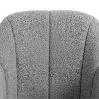 HOMCOM 360 Degree Swivel Accent Chair, Teddy Fleece Armchair, Grey(m-12)