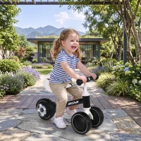 AIYAPLAY Balance Bike for Kids 1-2 Years, Toddler Bike with Adjustable Seat and Lighting Rear Wheels for Boys and Girls, Black(m-13)