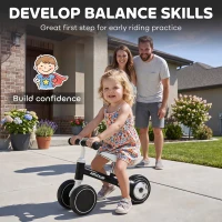 AIYAPLAY Balance Bike for Kids 1-2 Years, Toddler Bike with Adjustable Seat and Lighting Rear Wheels for Boys and Girls, Black(m-8)