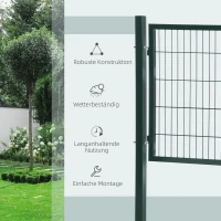 HOMCOM stalen tuinpoort 97 x 150 cm(m-5)