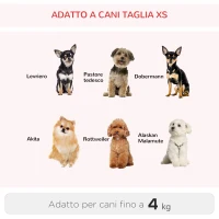 PawHut Trasportino Zaino 2 in 1 per Cani e Gatti con Tasche Laterali, Maniglia Telescopica e Ruote, 42x25x55cm, Rosso(m-8)