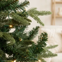 HOMCOM Kunstkerstboom 120 cm met 110 leds, 147 takpunten, 2 lichtkleuren en afstandsbediening(m-13)