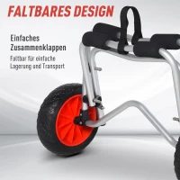 Kajaktrailer kanotrailer surftrailer inklapbare botentrailer met riem luchtbanden tot 75 kg(m-6)