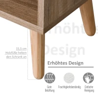 HOMCOM boekenplank dressoir keukenkast kubuskast 5 opbergvakken 1 kast(m-6)