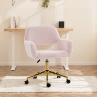 HOMCOM Faux Fur Rabbit Chair - Light Pink(m-10)
