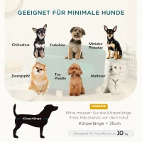 PawHut Hondenbank met zachte bekleding rond hondenbed hondenbank met houten poten(m-4)