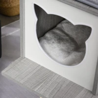 PawHut Tiragraffi per Gatti Multi-attività Morbido con Cuccia Palla Cestino Sospeso in Sisal Peluche Grigio 61x49x160.5cm(m-7)