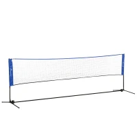 SPORTNOW 4m Badminton Net, Height Adjustable Outdoor Sports Net, with Carry Bag, for Tennis, Pickleball, Volleyball, Blue(m-1)