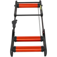 HOMCOM Rullo da Allenamento Biciclette Trainer Pieghevole, Rullo Anteriore Regolabile per Bici con Ruote da 24"、26"、28"、29"、700C, Max. Carico 120kg, Rosso e Nero(m-4)