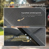 PawHut Rampă pliabilă pentru câini, cu suprafață antiderapantă din MDF și aluminiu, 158x43,5x2,5 cm, negru(m-5)