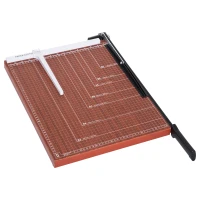 HOMCOM Cortador de Papel A3 Guillotina Profesional para Papelería Fotográfica Oficina Estudio Escuela Capacidad 12 Hojas con Regla Guía Cizalla de Cuchilla 65.5x40x6cm(m-1)