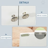 Pawhut Boluri inaltate Caini – Cu Dulap Depozitare 44L & Suport Stabil(m-6)