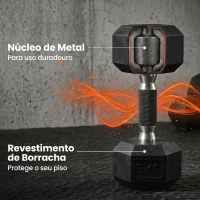 SPORTNOW Conjunto de Halteres 2x4 kg, 2x6 kg e 2x8 kg com Suporte e Revestimento em Borracha – Casa e Ginásio(m-5)