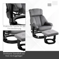 HOMCOM relaxfauteuil met massagefunctie TV fauteuil 76 cm x 80 cm x 102 cm(m-7)