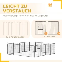 PawHut Hoekbank, bankstel, met omkeerbare chaise longue, 197 x 139 x 91 cm, donkergrijs(m-9)