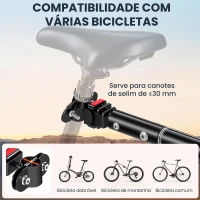 HOMCOM Reboque de Bicicleta 40 kg com Cobertura de Tecido Oxford Refletores e Estrutura de Aço 144x59x80 cm Azul(m-5)