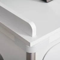 PawHut Wooden Cat Litter Box Enclosure Washroom Toilet Home Cabinet Kitty House Nightstand End Table Magnetic Door Adjustable Partition Board White(m-8)