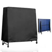 SPORTNOW Housse de table de tennis de table ping-pong avec fermeture éclair anti-UV et housse imperméable Noir(m-11)