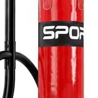 SPORTNOW Punching Bag with Stand for Adults, Freestanding Boxing Stand with Heavy Bag and Weight Plate Storage, Red(m-11)