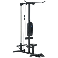 Station de musculation - Aosom.fr x FFHandball - Station à Poulie, tirage poitrine, banc de musculation Musculation