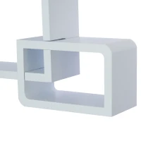 HOMCOM Wandstelling hangende stelling met 3 vakken kubus stelling opbergruimte MDF 2 kleuren(m-9)