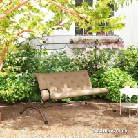 Outsunny Garden Bench Cushion, 2 Seater Swing Chair Cushion, Seat Pad with Ties for Indoor and Outdoor Use, 110 x 120 cm(m-10)
