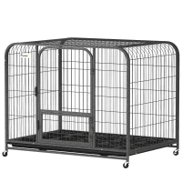 PawHut Heavy Duty Dog Crate,109 x 72 x 85 cm, Large Dog Cage for Small to Large Breeds(m-11)