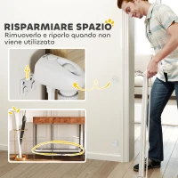 PawHut Cancellino per Cani Piccoli Estensibile 0-125 cm e Retrattile con Blocco Automatico, Bianco(m-6)