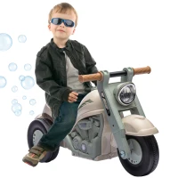 AIYAPLAY Rutschauto, Motorrad-Design, Musik und Seifenblasen, für 2-5 Jahre, Cremeweiß(m-12)