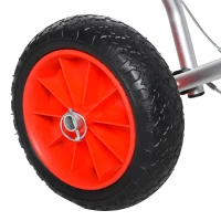 HOMCOM Kajakwagen Alu Bootswagen faltbare transportwagen Kunstleder-Reifen Silber 75 kg 75 x 43 x 46 cm(m-9)
