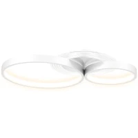 HOMCOM Candeeiro de Teto LED 40W Candeeiro Moderno com Iluminação LED 3000K/4000K/6500K 59x38x7,4 cm Branco(m-11)