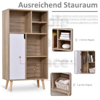 HOMCOM boekenplank dressoir keukenkast kubuskast 5 opbergvakken 1 kast(m-4)