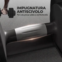 SPORTNOW Pesi Regolabili con Porta Manubri e Impugnatura Antiscivolo, in Acciaio e ABS, 33x16x16 cm, Nero(m-6)