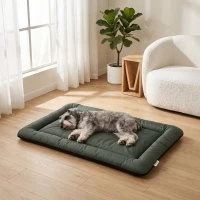 PawHut Waterproof Dog Bed, Foldable Pet Bed with Anti-Slip Bottom, Machine Washable for Small Puppies and Cats, 90 x 60 x 5 cm(m-9)