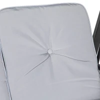 Outsunny Hollywoodschommel, 2-zits tuinschommel met verstelbaar dak, tot 220 kg belastbaar, 145 x 116 x 172 cm, Grijs(m-7)