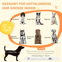 PawHut Hundekäfig, waschbares Kissen, Hundebox, 2 Verriegelungen, 90 cm x 58 cm x 65 cm, Natur + Schwarz + Weiß(m-4)