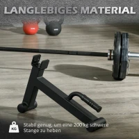 SPORTNOW Barbell Jack Deadlift Jack mit rutschfestem Griff Kreuzheben Langhantelheber 50 x 12 x 33 cm Schwarz(m-5)