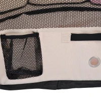 PawHut 600D Oxford Soft Fabric Kennel, Portable Lightweight Cat Dog Playpen, Foldable Pet Puppy Rabbit Guinea Pig Pen Run Dia 90 x 41H cm Indoor & Outdoor Pink(m-8)