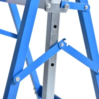HOMCOM 2 x Steigerstatiefsteunbeugel in hoogte verstelbaar staal blauw(m-10)