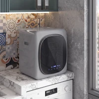 HOMCOM 2.5kg Vented Tumble Dryer with Smart Mode, 800W Compact Tumble Dryer with Stainless Steel Tub, Silver Tone(m-13)