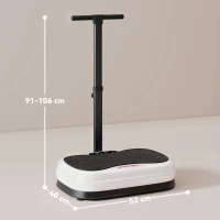 SPORTNOW Vibration Plate, with Adjustable/Removable Handle, Preset Modes, 50 Speeds(m-3)