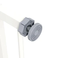 PawHut Huisdieren Veiligheidshekje, Afscheiding, Beschermhek voor Huisdieren, Metaal, Kunststof, 74-80 cm, Wit(m-9)