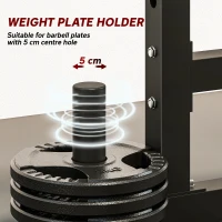 SPORTNOW Adjustable Squat Rack with Plate Holders, 300 kg Load(m-7)