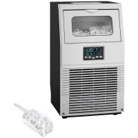 HOMCOM Commercial Ice Maker with 4kg Ice Storage - Silver Tone(m-11)